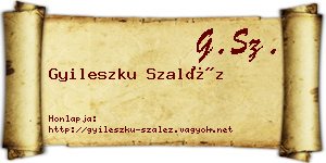 Gyileszku Szaléz névjegykártya